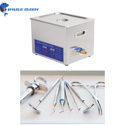 SUS304 Tank Ultrasonic Dental Instrument Cleaner 10L Mechanical Control