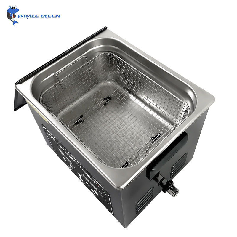 6.5L Dental Ultrasonic Cleaner 180W 1.43 Gallon Black Stainless Steel Cleaning Machine