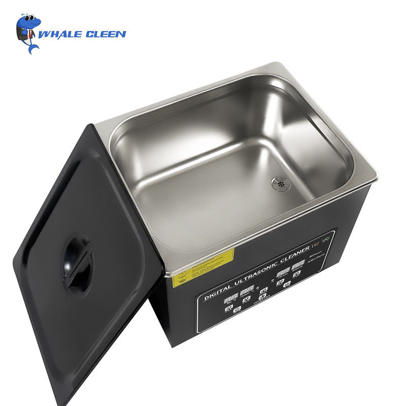 6.5L Dental Ultrasonic Cleaner 180W 1.43 Gallon Black Stainless Steel Cleaning Machine