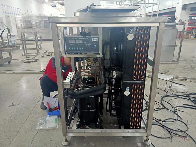 Blue Whale Two Tanks Adjustable Power Ultrasonic Cleaning Machine 360L with Chiller