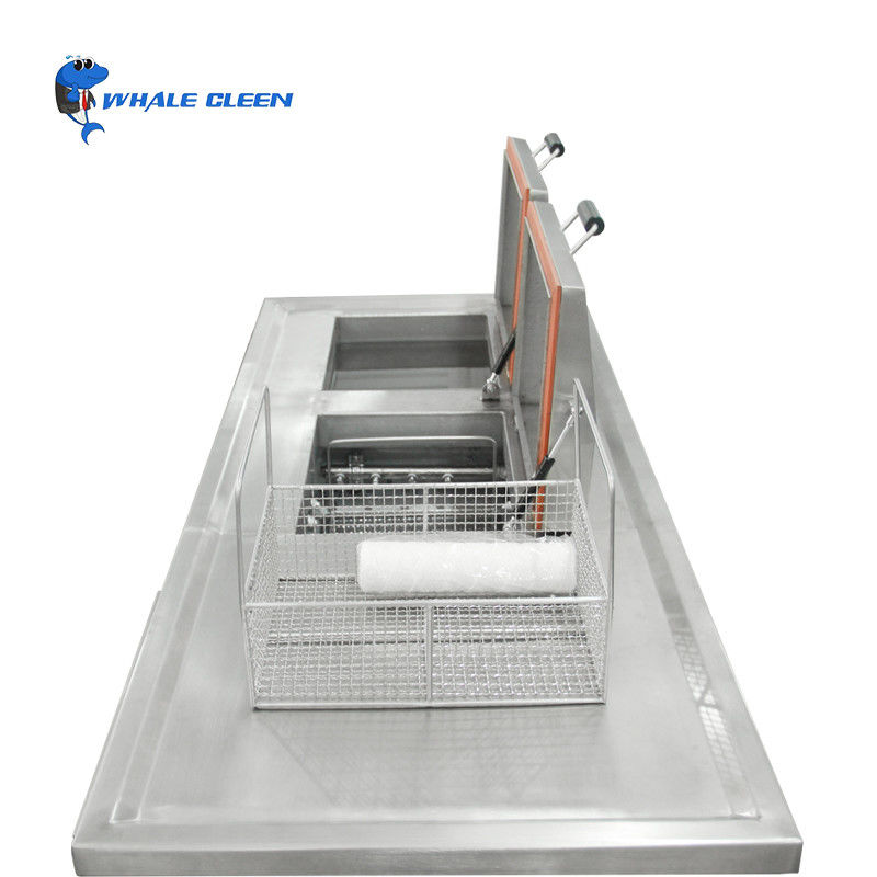 Two Tanks 96L Industrial Ultrasonic Cleaner With Cleaning Heating And Spraying Function