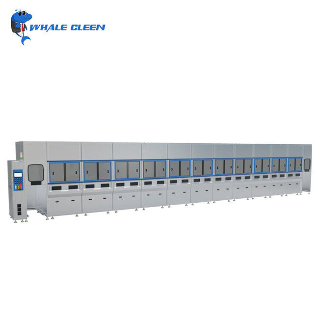 Custom Industrial Ultrasonic Cleaning Machine Automatic Cleaner With Multi Tanks PLC