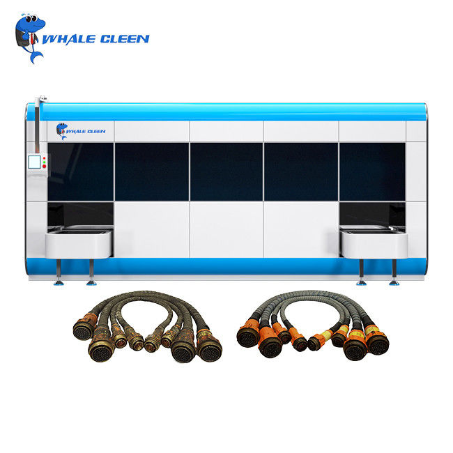 Six Tank Industrial Ultrasonic Cleaner , Hydrocarbon Vacuum Automatic Ultrasonic Cleaning Machine