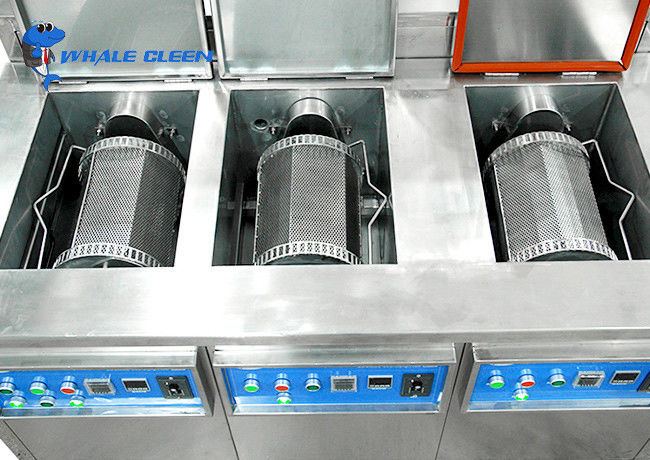 High Frequency Ultrasonic Cleaner 3 Soak Tanks for Industrial Metal Belt 20-95C Adjustable Heater