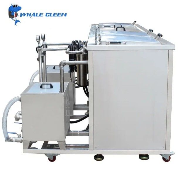 High Frequency Ultrasonic Cleaner 3 Soak Tanks for Industrial Metal Belt 20-95C Adjustable Heater