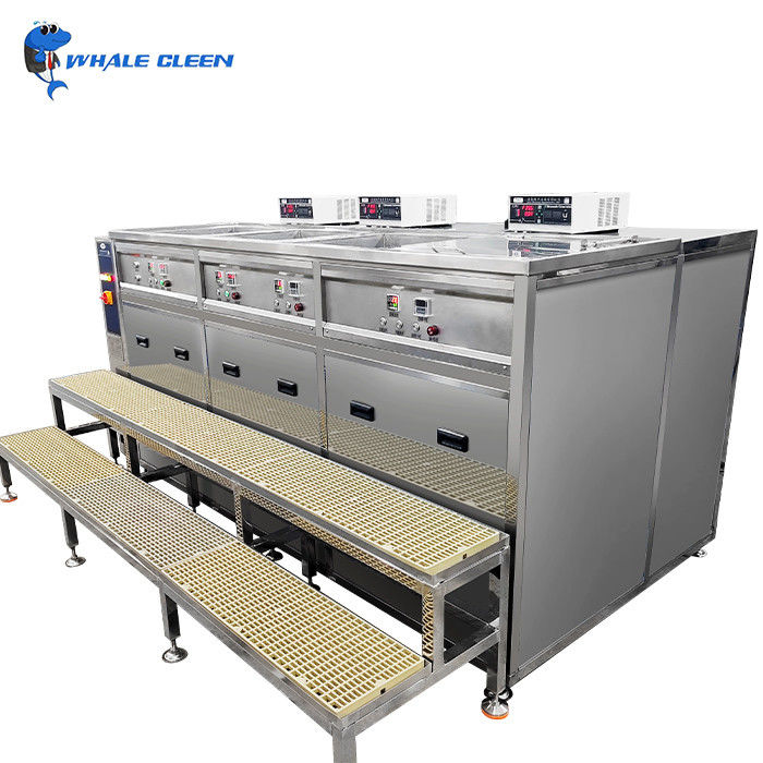 Advanced 1.2KW Ultrasonic Cleaning Machine for Engine Block 40KHz Frequency Four Tank Design