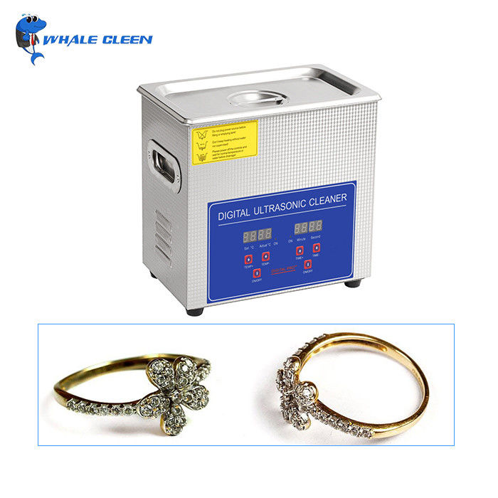 Professional 250W Ultrasonic Jewelry Cleaner with Adjustable Sound Wave Frequency 3.2L Unit Size 26.5x16.5x22cm