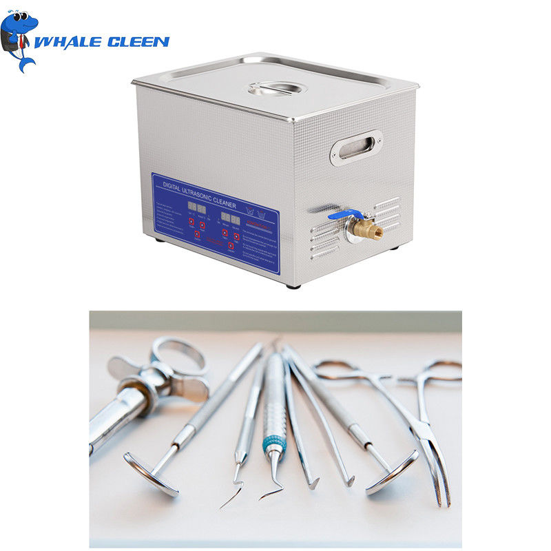 SUS304 Tank Ultrasonic Dental Instrument Cleaner 10L Mechanical Control