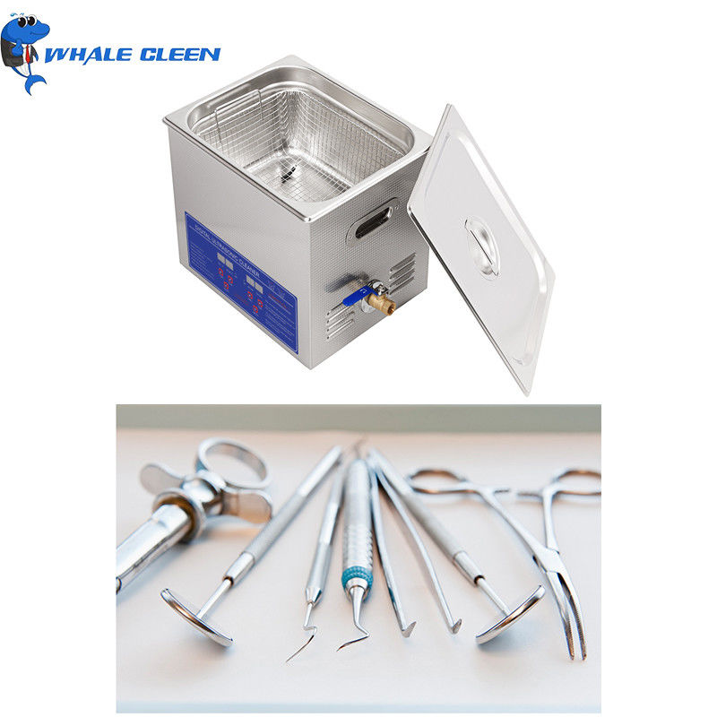 Mechanical Timer Dental Ultrasonic Cleaner 6.5L Stainless Steel 304 Tank