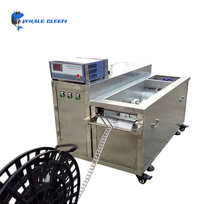 Cinta transportadora de malla a través de tipo limpiador ultrasónico industrial para eliminar manchas de grasa de aceite