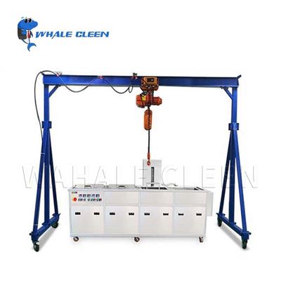 Limpiador ultrasónico industrial trifásico del poder 1.2KW con los tanques multi